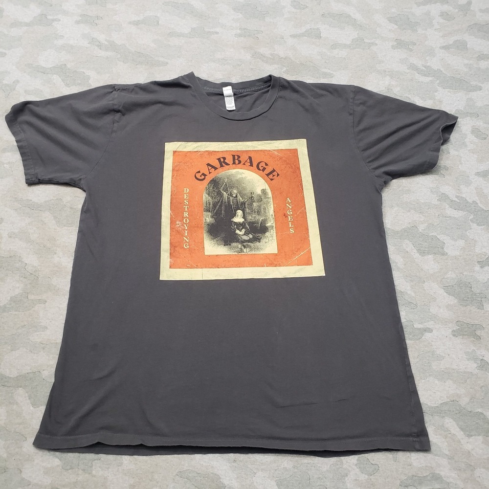Garbage Tour Shirt Mens XL Gray Short Sleeve Destroying Angels